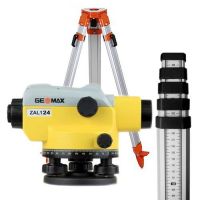 Pachet nivela optică GeoMax  ZAL 124, Zoom optic 24x + Trepied + Stadie 5m-1-IMG-nav