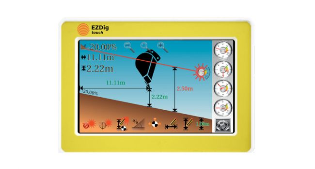 EzDig 2D sensor for Pitch, Roll and slew (direction). 
Includes: 1x sensor plate, 2x Adhesive Tapes, 2x Cleaning Pads-1-IMG-slider